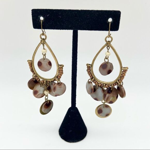 🍭6/$30 Speckled teardrop dangle earrings - Picture 1 of 8